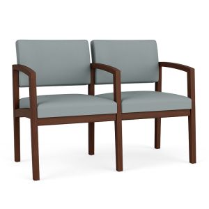 Lesro Lenox Wood® Heavy Duty 2 Seat With Center Arm Sofa
