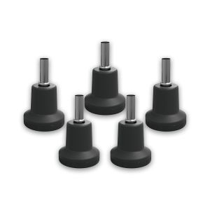 MooreCo Bell Glides for 5-Star Bases (set of 5), 3.3"H x 2"W x 2"D