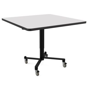 NPS® Air-Lift Café Table, 42" Square, Whiteboard Top, Particleboard Core/Edge Banding