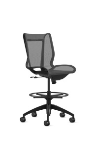9to5 Seating Cydia 300 LB Mesh Mid-Back Bar Height Office Stool, Swivel Tilt Control