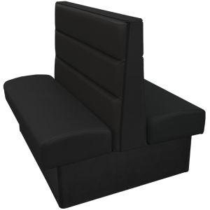Luther Restaurant Booth with Horizontal Channel Back - Double - 30" W