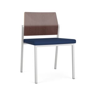 Lesro Avon 300 LB Heavy Duty Armless Guest Chair with Upholstered Seat and Laminate Back