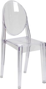 HUSKY Seating® Ghost 700 LB Transparent Indoor-Outdoor Stacking Event Chair