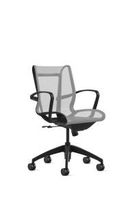9to5 Seating Cydia 300 LB Mesh Mid-Back Office Chair, Swivel Tilt Control, Soft Touch Polyurethane Arms