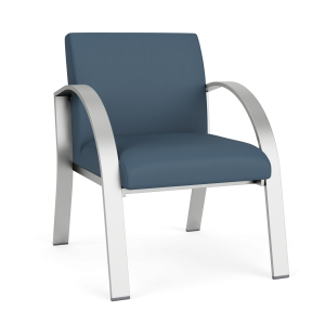 Lesro Opal 400 LB Heavy Duty Reception Guest Chair with Upholstered Seat & Back and Steel Frame