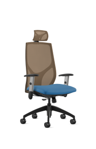 9to5 Seating Vault Mesh High-Back 300 LB Office Chair, Adjustable Back, Seat Slider, Simple Synchro-Tilt Control, 4-Way Adjustable Silver Arm