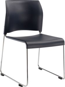 National Public Seating Cafetorium 500 LB Plastic Stack Chair, Navy - Model 8804-11-04
