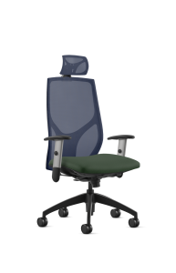 9to5 Seating Vault Mesh High-Back 300 LB Office Chair, Adjustable Back, Seat Slider, Full Synchro-Tilt Control, 2-Way Adjustable Silver Arms