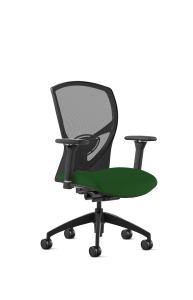 9to5 Seating Theory Mid-Back 300 LB Office Chair, Mesh Back, Upholstered Seat, Synchro-Tilt Control, Height & Width Adjustable and Pivot Arms