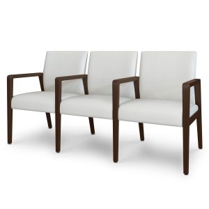 Kwalu Valdina Commercial Reception Area Multiple Guest Chair with Wallsaver Design and Fixed Short Back