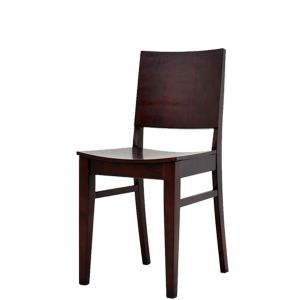 Latitude Series Wood Restaurant Chair - Mahogany Finish