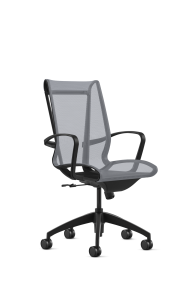 9to5 Seating Cydia 300 LB Mesh High-Back Executive Office Chair, Swivel Tilt Control, Soft Touch Polyurethane Arms