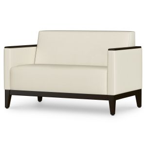 Kwalu Livorno Behavioral Healthcare Love Seat, Tapered Legs with Exposed Seat Rail