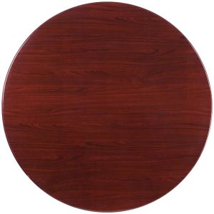 Pro-Tough Commercial Round Resin Mahogany Table Top-48" D