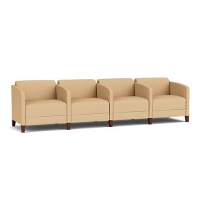 Lesro Fremont® 500 LB Upholstered Four Seater with Center Arm