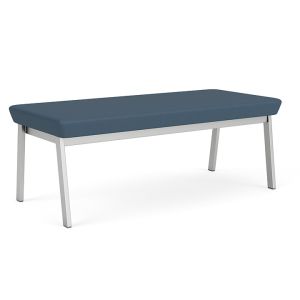 Lesro Opal 550 LB Heavy Duty 2 Seat Reception Bench with Upholstered Seat and Steel Frame