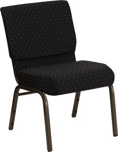 HUSKY Seating® 800 LB Heavy Duty Auditorium Stack Chair with Ganging - 21" Wide-Black