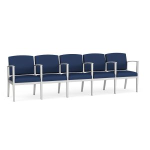 Lesro Amherst Steel 500 LB 5 Seater with Center Arms