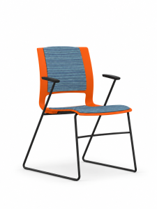 9to5 Seating Vox 300 LB Sled-Base Stacking Chair - Fully Upholstered