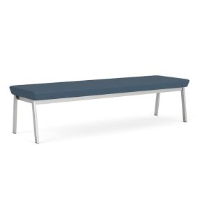 Lesro Opal 650 LB Heavy Duty 3 Seat Reception Bench with Upholstered Seat and Steel Frame