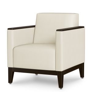 Kwalu Livorno 350 LB Commercial Reception Area Lounge Chair with Durable Kwalu Fusion Arm Caps and Exposed Seat Rails