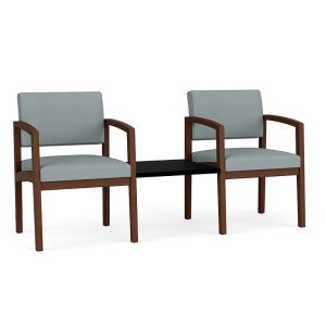 Lesro Lenox Wood® 2 Chairs With Connecting Center Table - Laminate