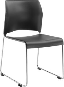 National Public Seating Cafetorium 500 LB Plastic Stack Chair, Charcoal - Model 8820-11-20