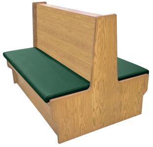 Shepard Engineered Wood Restaurant Booth with Upholstered Seat - Double - 24" W