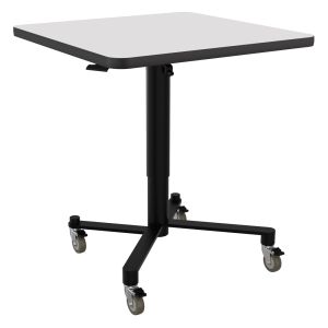 NPS® Air-Lift Café Table, 30" Square, Whiteboard Top, MDF Core/ProtectEdge