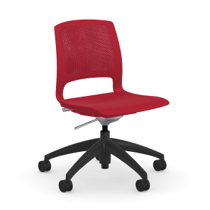 9to5 Seating Dash 300 LB Rocking Tilt Task Chair with Plastic Back, Armless
