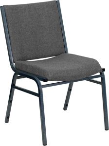 HUSKY Seating® 550 LB Commercial Stack Chair with Overstuffed Fabric Seat-Gray