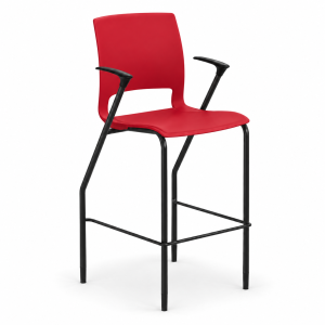 9to5 Seating Vox 300 LB 30 in. Bar-Height Stool - All Plastic
