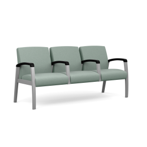SitOnIt Aviera Metal Reception Seating, Freespan with Half Arms