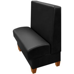 Hamilton Plain Back Restaurant Booth with Wood Legs - Single - 48" W