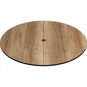 COMPCOR Outdoor Table Top - 30" Round" - Vintage Oak