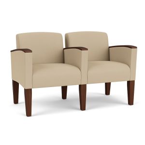 Lesro Belmont® 400 LB Upholstered Two Seater with Center Arm
