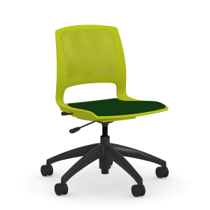 9to5 Seating Dash 300 LB Basic Task Chair with Upholstered Seat, Armless