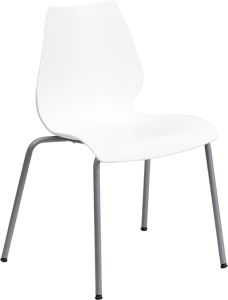 HUSKY Seating® 770 LB Designer Ergonomic Stack Chair with Lumbar Support-White