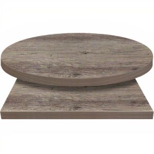 Urban Table Top with Weathered Barnwood Laminate - 36" Round