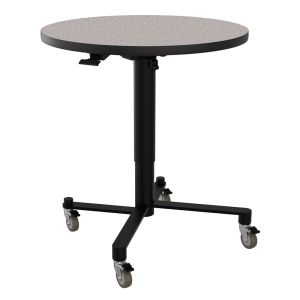 NPS® Air-Lift Café Table, 30" Round, High Pressure Laminate Top, Particleboard Core/Vinyl T-Mold