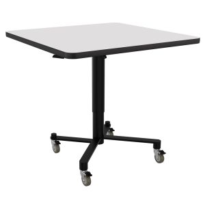 NPS® Air-Lift Café Table, 36" Square, Whiteboard Top, Particleboard Core/Edge Banding