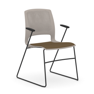 9to5 Seating Dash Sled Stacking Chair - Upholstered Seat