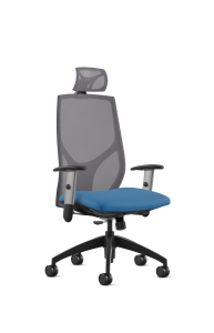 9to5 Seating Vault Mesh High-Back 300 LB Office Chair, Adjustable Back, Seat Slider, Simple Synchro-Tilt Control, 2-Way Adjustable Silver Arms