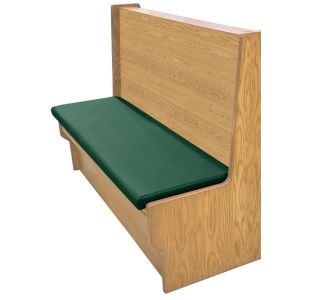 Shepard Engineered Wood Restaurant Booth with Upholstered Seat - Single - 24" W