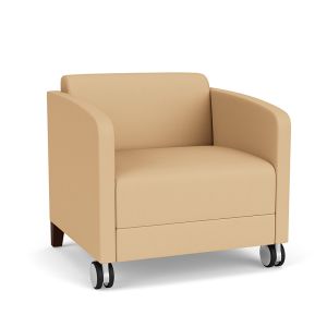Lesro Fremont® 500 LB Upholstered Guest Chair with Wheels