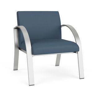 Lesro Opal 500 LB Heavy Duty Oversize Reception Guest Chair with Upholstered Seat & Back and Steel Frame