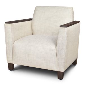 Kwalu Carrara 350 LB Commercial Reception Area Lounge Chair with Arm Caps
