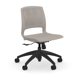 9to5 Seating Dash 300 LB Swivel Tilt Task Chair with Plastic Back, Armless