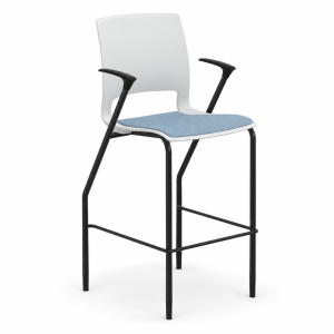 9to5 Seating Vox 300 LB 24 in. Counter-Height Stool - Upholstered Seat