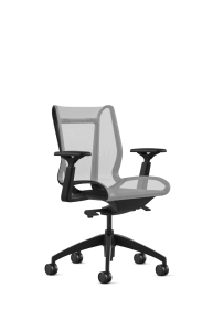 9to5 Seating Cydia 300 LB Mesh Mid-Back Office Chair, Knee Tilt Control, 6-Way Adjustable T-Arms